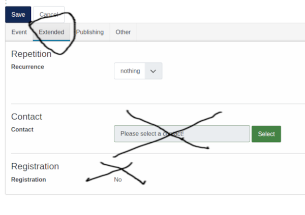 Multiple Event Creating